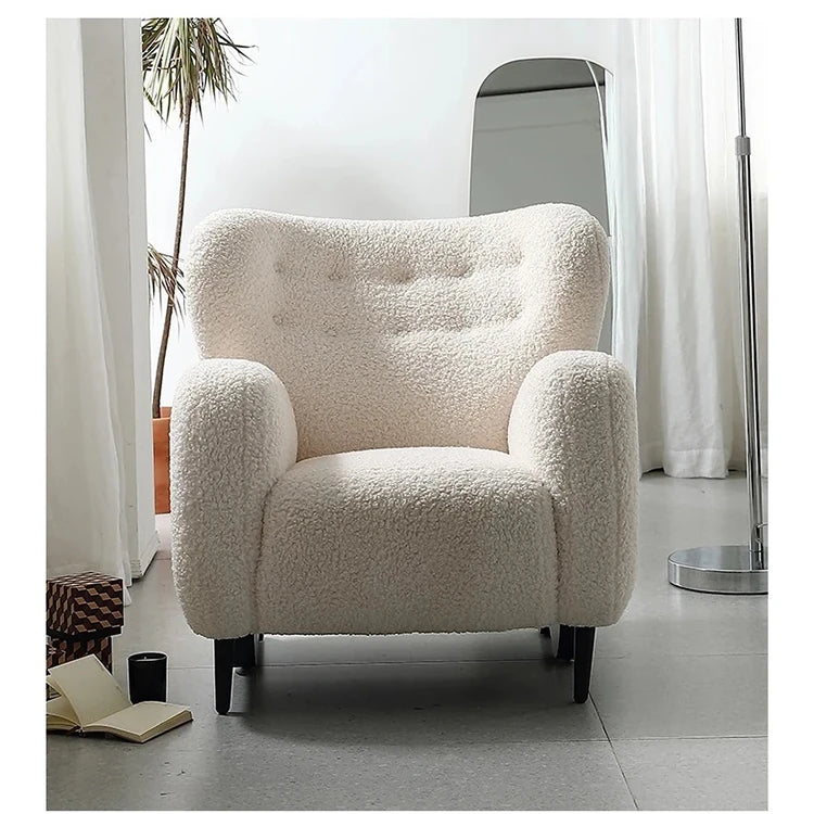 シープボア ステンレス製コンフォートチェア|おしゃれで居心地の良いインテリア家具 fjd-4747