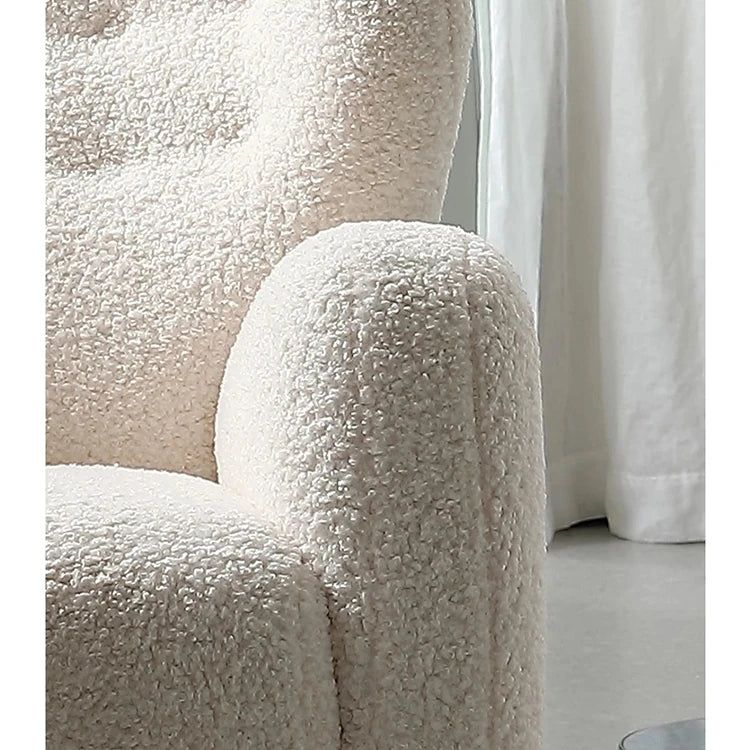 シープボア ステンレス製コンフォートチェア|おしゃれで居心地の良いインテリア家具 fjd-4747