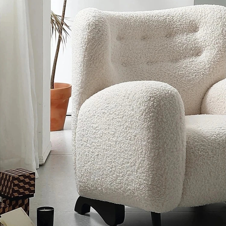 シープボア ステンレス製コンフォートチェア|おしゃれで居心地の良いインテリア家具 fjd-4747