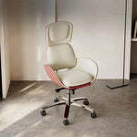 エレガントな合成皮革チェア - アルミニウム合金の洗練デザイン・快適な座り心地のオフィスチェア fjd-4748