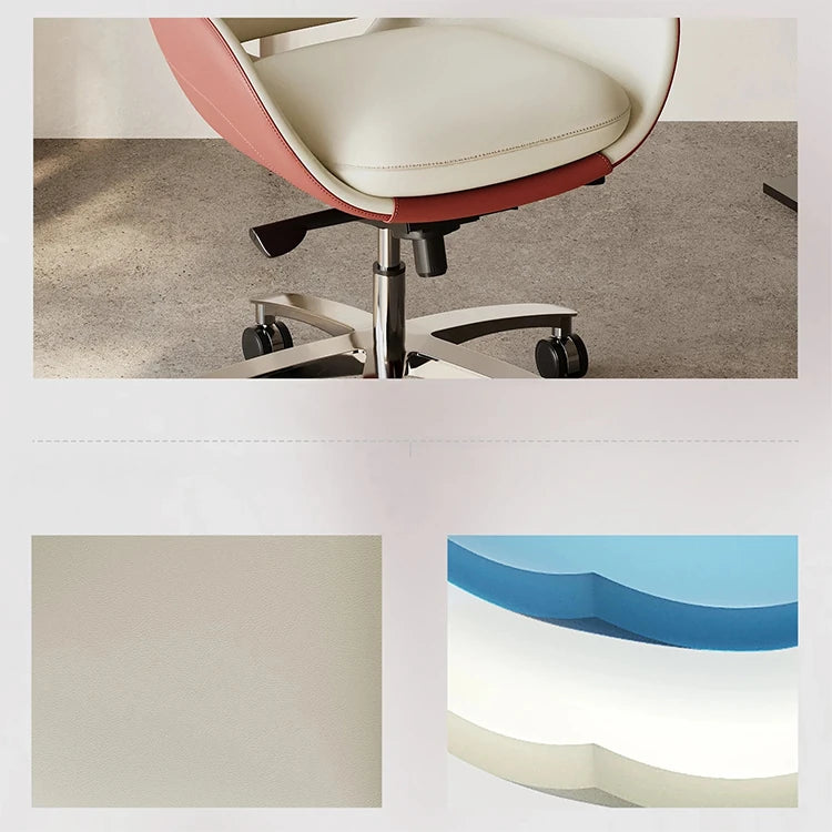 エレガントな合成皮革チェア - アルミニウム合金の洗練デザイン・快適な座り心地のオフィスチェア fjd-4748