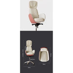 エレガントな合成皮革チェア - アルミニウム合金の洗練デザイン・快適な座り心地のオフィスチェア fjd-4748