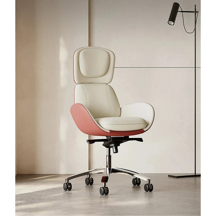 エレガントな合成皮革チェア - アルミニウム合金の洗練デザイン・快適な座り心地のオフィスチェア fjd-4748