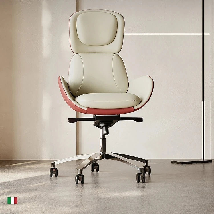 エレガントな合成皮革チェア - アルミニウム合金の洗練デザイン・快適な座り心地のオフィスチェア fjd-4748