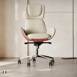 エレガントな合成皮革チェア - アルミニウム合金の洗練デザイン・快適な座り心地のオフィスチェア fjd-4748