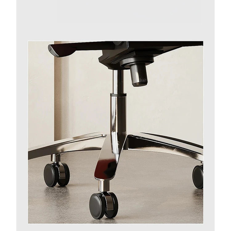 エレガントな合成皮革チェア - アルミニウム合金の洗練デザイン・快適な座り心地のオフィスチェア fjd-4748