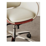 エレガントな合成皮革チェア - アルミニウム合金の洗練デザイン・快適な座り心地のオフィスチェア fjd-4748