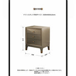 エレガントなデザインのパイン材ナイトテーブル - 3段引き出し付き、寝室の必需品 fjfn-5273