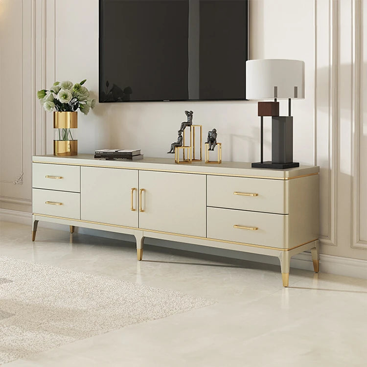 高級パイン材おしゃれTVキャビネット - 多層板デザイン、収納力抜群! fjfn-5278