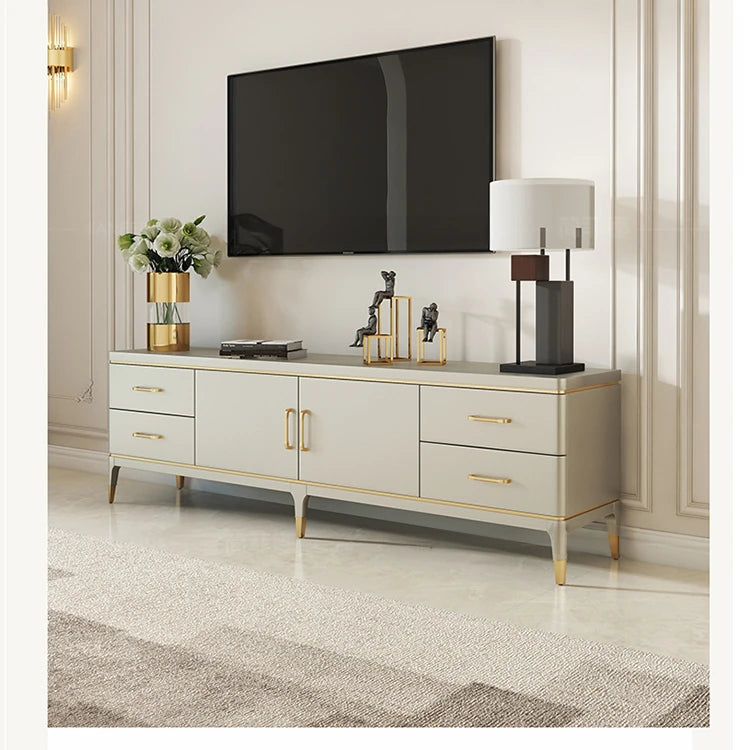 高級パイン材おしゃれTVキャビネット - 多層板デザイン、収納力抜群! fjfn-5278