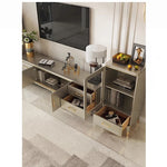 高級パイン材おしゃれTVキャビネット - 多層板デザイン、収納力抜群! fjfn-5278