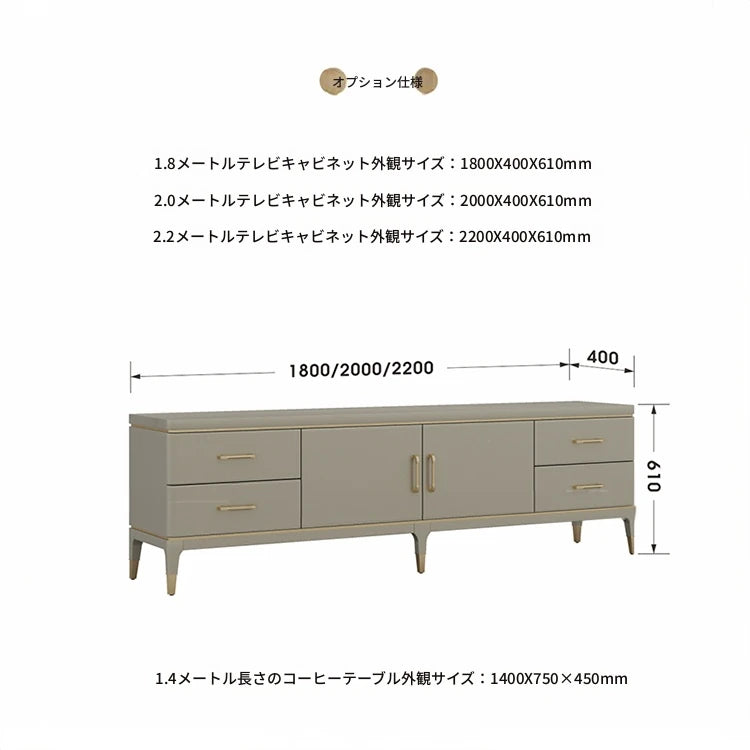 高級パイン材おしゃれTVキャビネット - 多層板デザイン、収納力抜群! fjfn-5278