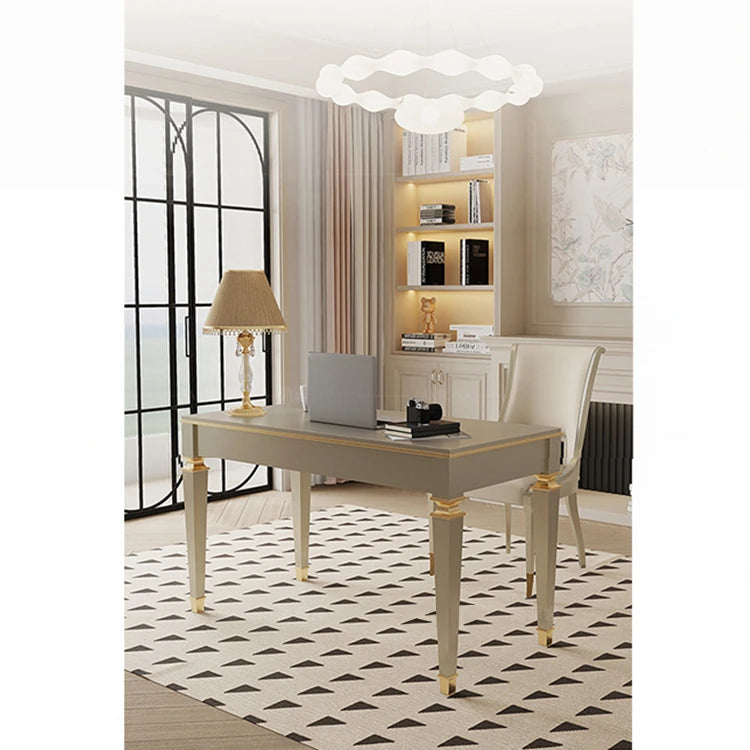 無垢材使用 シンプルエレガントなテーブル - 作業に最適なデザイン デスク fjfn-5279