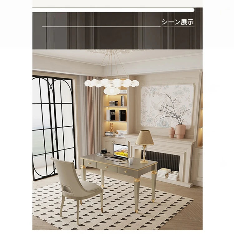 無垢材使用 シンプルエレガントなテーブル - 作業に最適なデザイン デスク fjfn-5279