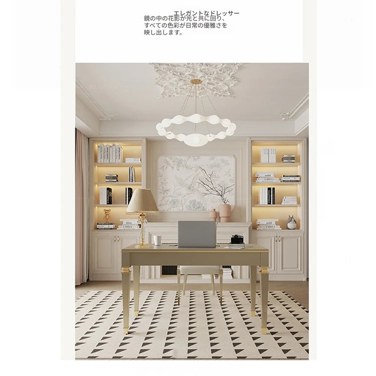 無垢材使用 シンプルエレガントなテーブル - 作業に最適なデザイン デスク fjfn-5279