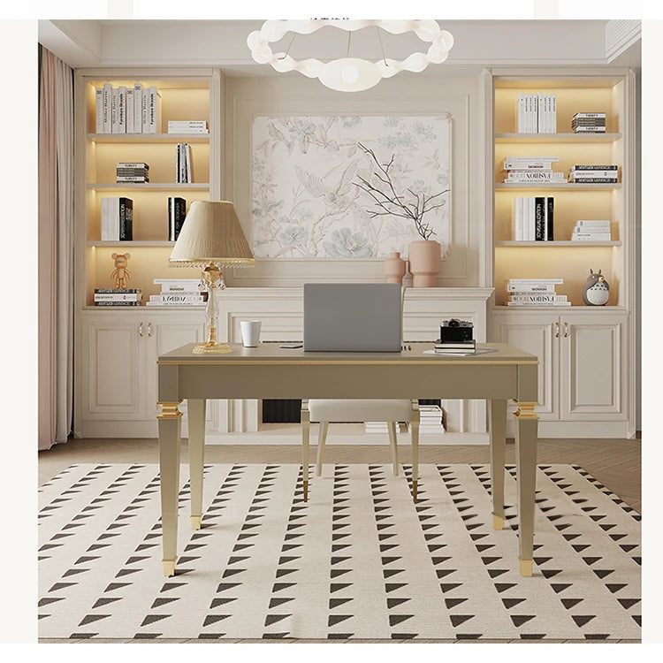 無垢材使用 シンプルエレガントなテーブル - 作業に最適なデザイン デスク fjfn-5279