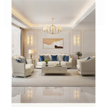 高級感溢れる無垢材ソファー|本革&PUレザー使用のエレガントデザイン【リビング家具】 fjfn-5281