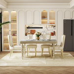 高級感漂う大理石無垢材テーブル - エレガントなダイニング家具で家族や友人との特別な時間を演出 fjfn-5282