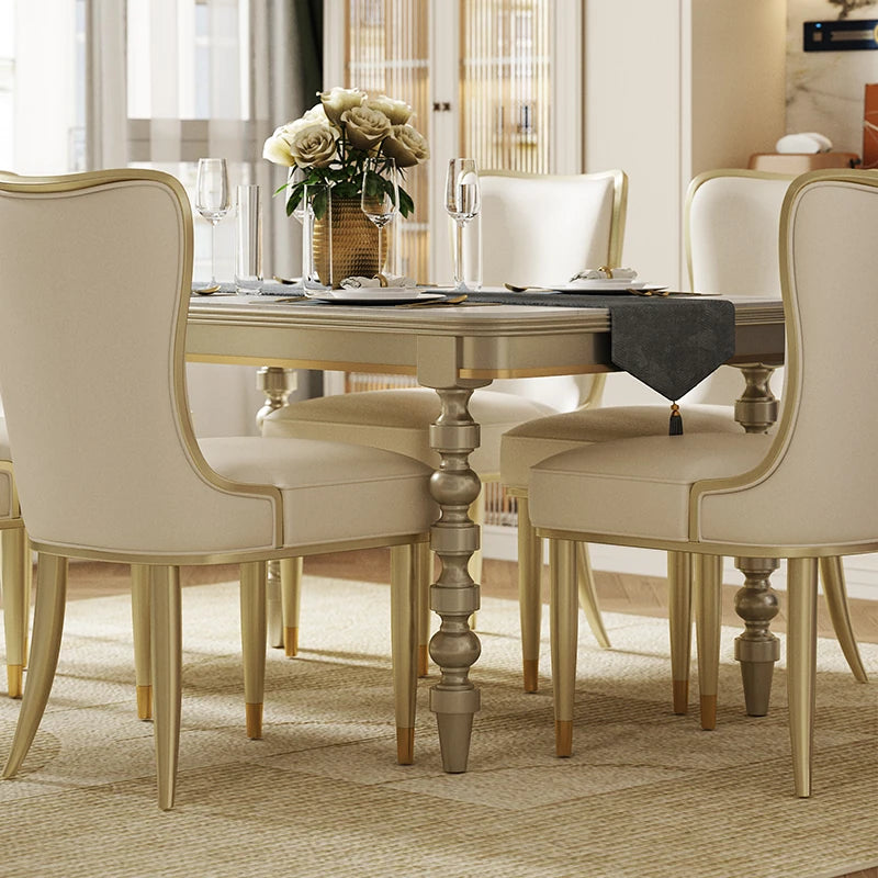 高級感漂う大理石無垢材テーブル - エレガントなダイニング家具で家族や友人との特別な時間を演出 fjfn-5282