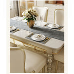 高級感漂う大理石無垢材テーブル - エレガントなダイニング家具で家族や友人との特別な時間を演出 fjfn-5282