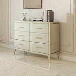 パイン多層板製 シンプルモダンキャビネット 6段引き出し収納 おしゃれインテリア家具 fjfn-5285