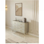 パイン多層板製 シンプルモダンキャビネット 6段引き出し収納 おしゃれインテリア家具 fjfn-5285