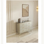 パイン多層板製 シンプルモダンキャビネット 6段引き出し収納 おしゃれインテリア家具 fjfn-5285