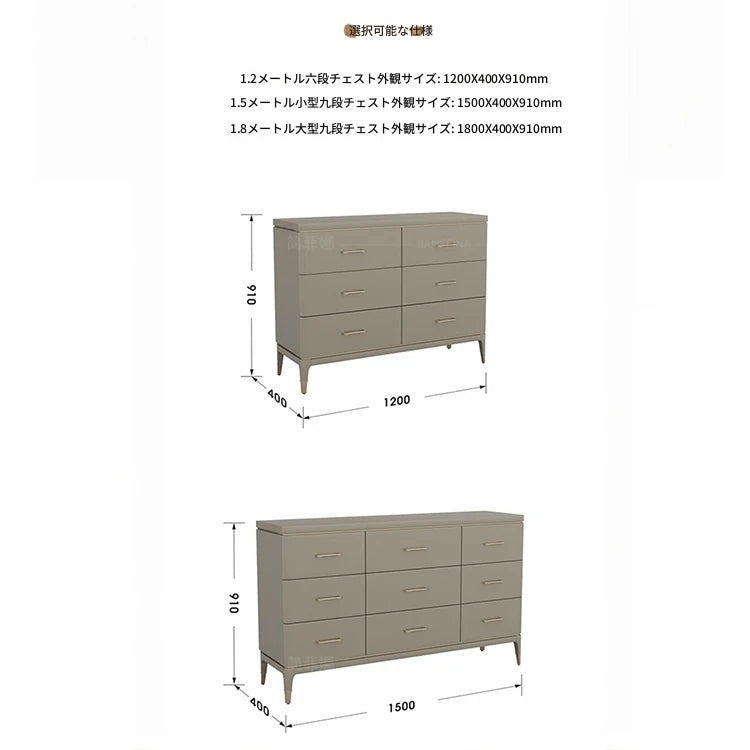 パイン多層板製 シンプルモダンキャビネット 6段引き出し収納 おしゃれインテリア家具 fjfn-5285