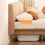 アッシュ材とパインの組み合わせ!ラグジュアリーな多層板ダウンベッド - 快適なシリコンフィルとコーデュロイ仕上げ fjjj-1660