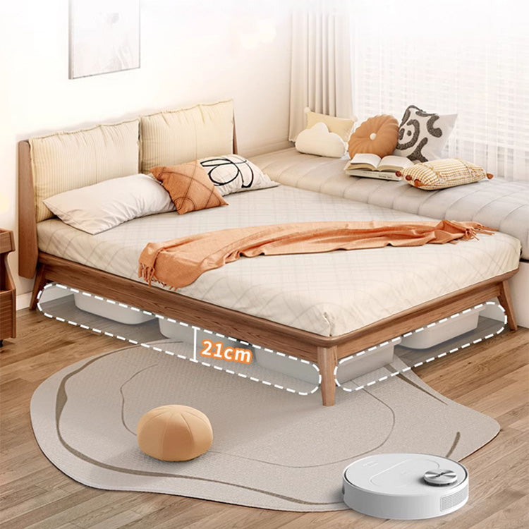 アッシュ材とパインの組み合わせ!ラグジュアリーな多層板ダウンベッド - 快適なシリコンフィルとコーデュロイ仕上げ fjjj-1660