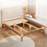 【極上の寛ぎ】アッシュ?パイン材使用 高級本革&合成皮革ベッド fjjj-1662