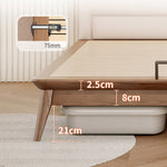 【極上の寛ぎ】アッシュ?パイン材使用 高級本革&合成皮革ベッド fjjj-1662