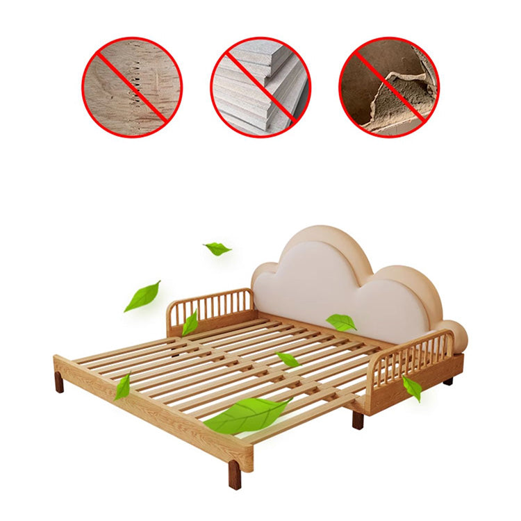 【高級ベッド】無垢材ケヤキとエアレザー使用!快適睡眠で至福のひとときを fjnl-1603