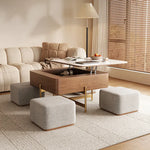 リビングに最適!セラミック&ステンレス製モダンセンターテーブル fjnl-2452