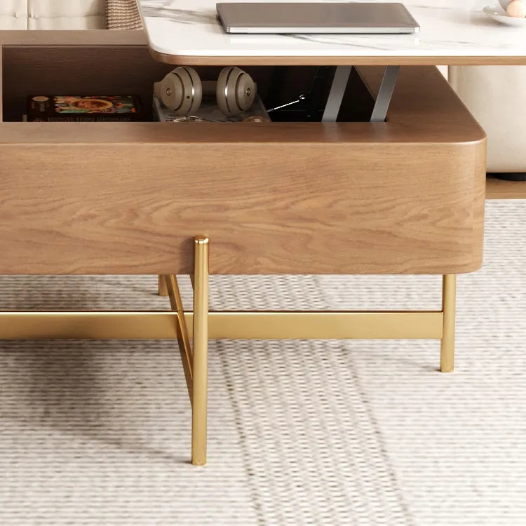 リビングに最適!セラミック&ステンレス製モダンセンターテーブル fjnl-2452