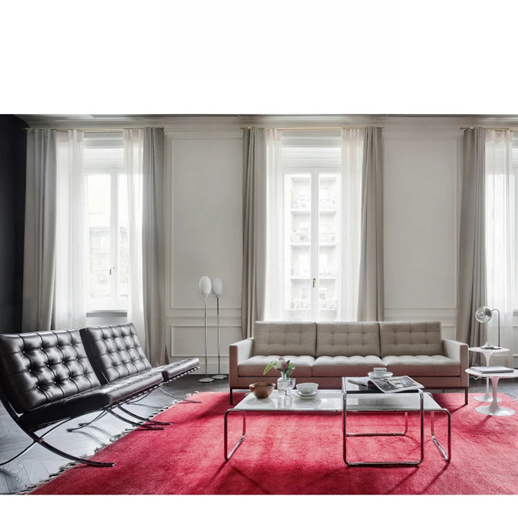 ラグジュアリーPUレザー&ステンレスソファーでモダンな空間を演出 fjnw-4532