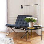 ラグジュアリーPUレザー&ステンレスソファーでモダンな空間を演出 fjnw-4532