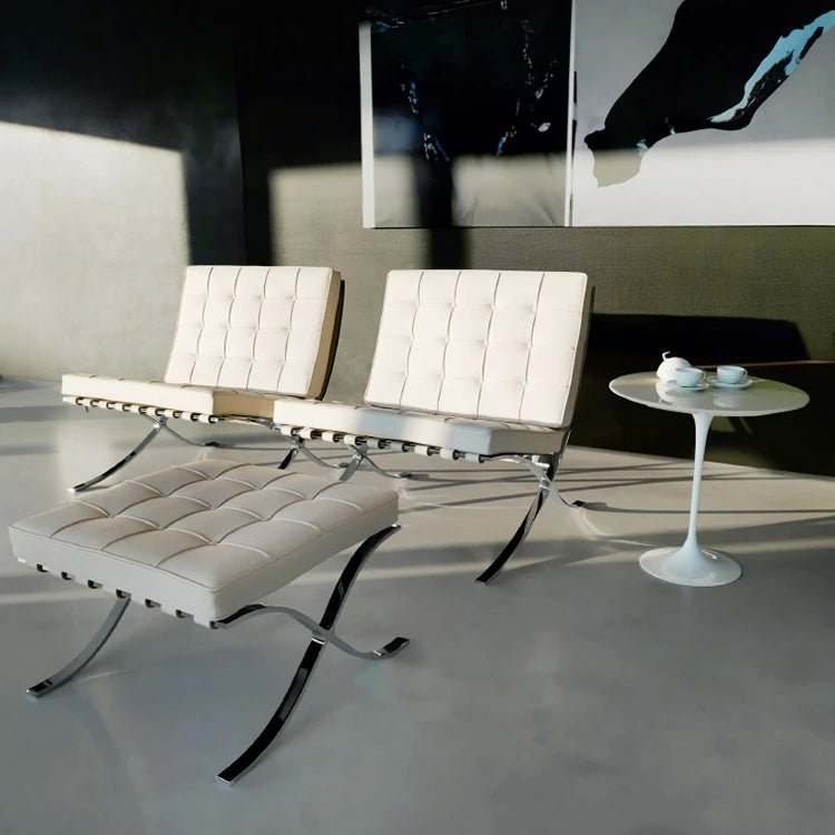 ラグジュアリーPUレザー&ステンレスソファーでモダンな空間を演出 fjnw-4532