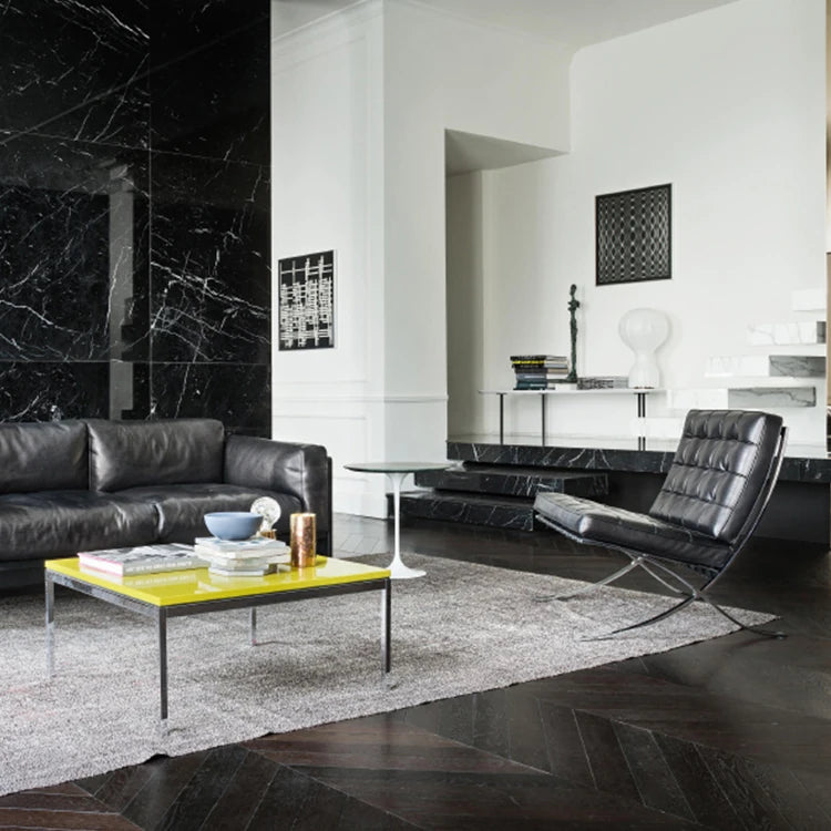 ラグジュアリーPUレザー&ステンレスソファーでモダンな空間を演出 fjnw-4532