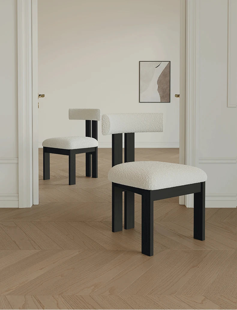 シープボアとアッシュ材のエレガントチェア|モダンなインテリアに理想的な選択肢 fjnw-4540