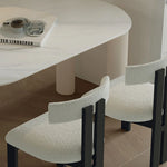 シープボアとアッシュ材のエレガントチェア|モダンなインテリアに理想的な選択肢 fjnw-4540