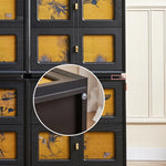 パイン材と銅の多層板を使用した和風テレビ台シルクデザイン fjnw-4544