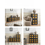 パイン材と銅の多層板を使用した和風テレビ台シルクデザイン fjnw-4544