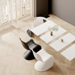 モダンデザインのシンプルチェア —スタイリッシュなインテリアに最適な座り心地抜群のプラスチックチェア! fjnw-4546