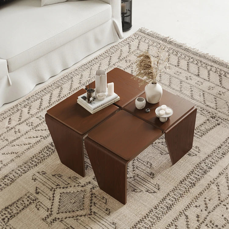 モダンデザイン多層板センターテーブル|スタイリッシュなリビングを演出 fjnw-4553