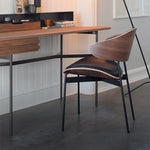 モダンデザインPUレザーチェア|スタイリッシュな多層板構造シート fjx-2645