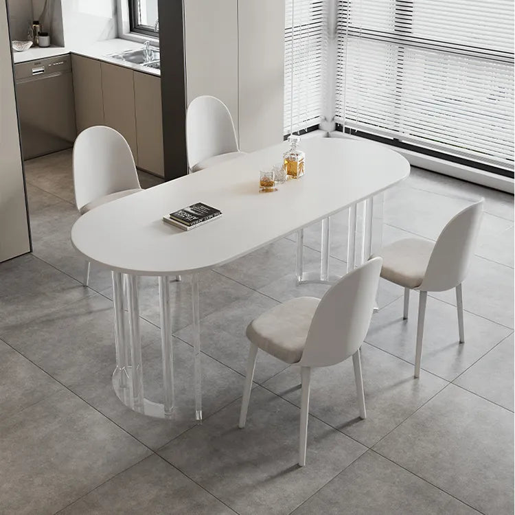 スタイリッシュなセラミックアクリル多層板テーブル|モダンなインテリアにぴったり fjx-2648