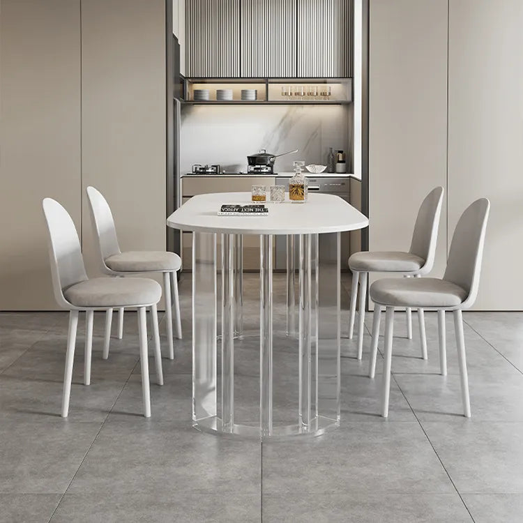 スタイリッシュなセラミックアクリル多層板テーブル|モダンなインテリアにぴったり fjx-2648