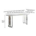 スタイリッシュなセラミックアクリル多層板テーブル|モダンなインテリアにぴったり fjx-2648