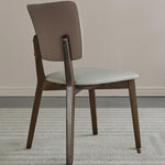 PUレザーと無垢材の北欧風チェア - スタイリッシュなダイニングに最適! fjx-2653